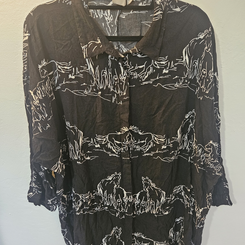 ASOS Black and White Button Down Shirt